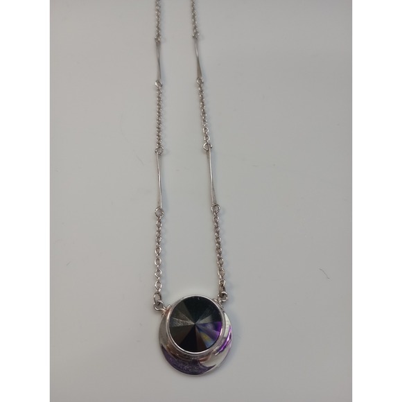 Sarah Coventry Jewelry - Sarah Coventry Vintage Signed Hematite‎ Rivoli Pendant 15" Necklace